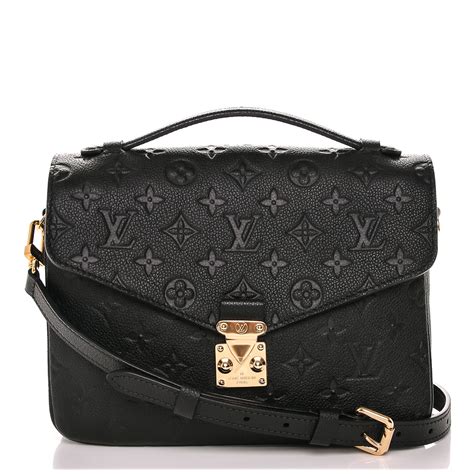 lv pochette metis black leather|Lv pochette metis empreinte.